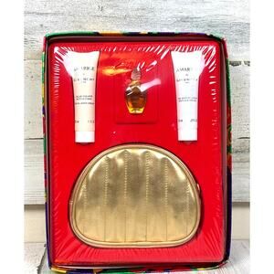 Givenchy Amarige Mini EDP Perfume Gift Set Body Cream Bath Gel Makeup Bag NEW